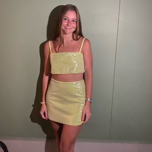 Reformation size 6 Skirt and Crop Set